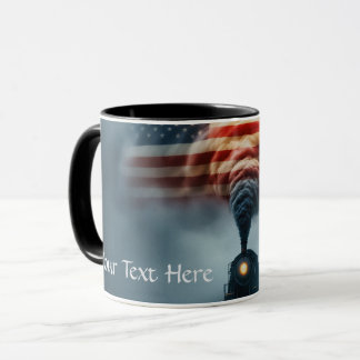 Patriotische Dampflokomotive personalisieren Tasse