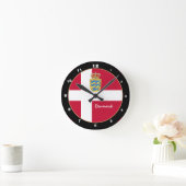 Patriotische dänische Flagge, Dänemark Zuhause / D Runde Wanduhr (Zuhause)