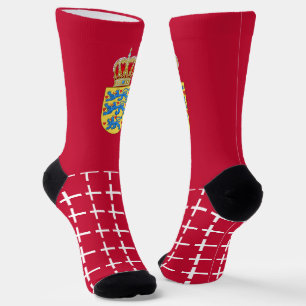 Patriotische dänische Flaggensocken, dänische Mode Socken