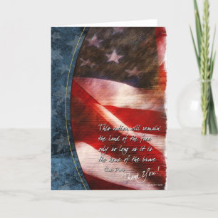 Patriotische Dankeskarten mit Vintage-US-Flagge Karte