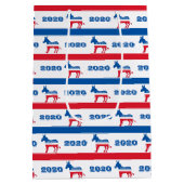 Patriotische Demokrat-Esel-Streifen 2020 Mittlere Geschenktüte (Rückseite)