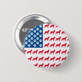 Patriotische Deutsche Hirten Button (Vorne & Hinten)