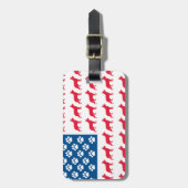 Patriotische Deutsche Hirten Gepäckanhänger (Vorderseite vertikal)