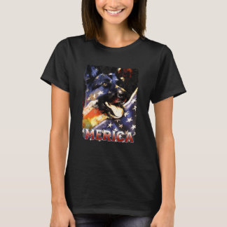 Patriotische Deutsche Schäferfahne Amerikanische F T-Shirt