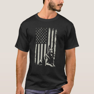 Patriotische Deutsche Schäferhündin Amerikanische  T-Shirt