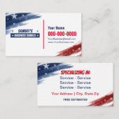 Patriotische Doppelseiten-Karten für kleine Untern Visitenkarte (Vorne/Hinten)