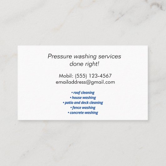 Patriotische Druckwäsche Visitenkarte (Rückseite)