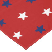 Patriotische dunkelrote blaue Marinestars Urlaub Tischdecke (Schrägansicht)