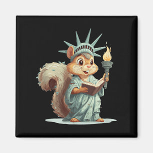 Patriotische Eichhörnchenkostüme für Symbolische L Magnet