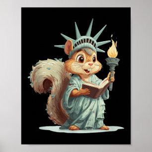 Patriotische Eichhörnchenkostüme für Symbolische L Poster