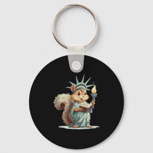 Patriotische Eichhörnchenkostüme für Symbolische L Schlüsselanhänger