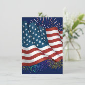 Patriotische Einladung (Stehend Vorderseite)