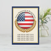 PATRIOTISCHE Einladung (Stehend Vorderseite)