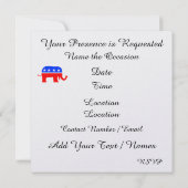 Patriotische Einladung der Republikaner Texas - sr (Rückseite)