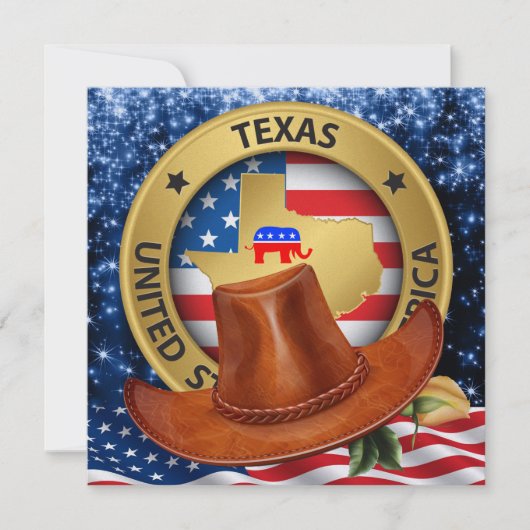 Patriotische Einladung der Republikaner Texas - sr (Vorderseite)