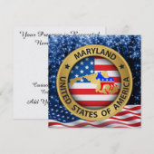 Patriotische Einladung von Maryland Democrat - srf (Vorne/Hinten)