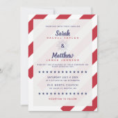 Patriotische Einladung zur Hochzeit - US-Flagge (Vorderseite)