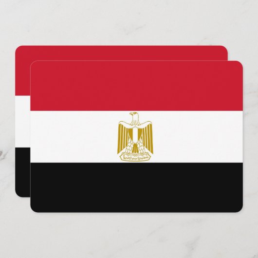 Patriotische Einladungen mit ägyptischer Flagge (Vorne/Hinten)