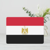 Patriotische Einladungen mit ägyptischer Flagge (Stehend Vorderseite)