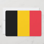 Patriotische Einladungen mit belgischer Flagge (Rückseite)