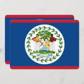 Patriotische Einladungen mit Belize-Flagge (Vorne/Hinten)