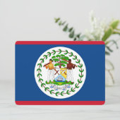 Patriotische Einladungen mit Belize-Flagge (Stehend Vorderseite)