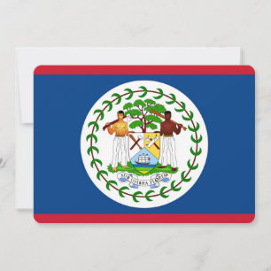 Patriotische Einladungen mit Belize-Flagge