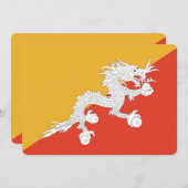 Patriotische Einladungen mit Bhutan Flag (Vorne/Hinten)
