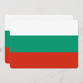 Patriotische Einladungen mit bulgarischer Flagge (Vorne/Hinten)