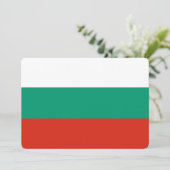 Patriotische Einladungen mit bulgarischer Flagge (Stehend Vorderseite)