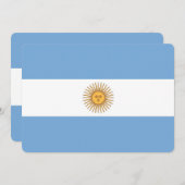 Patriotische Einladungen mit der argentinischen Fl (Vorne/Hinten)