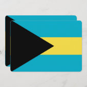 Patriotische Einladungen mit der Bahamas-Flagge (Vorne/Hinten)