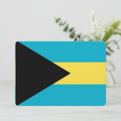 Patriotische Einladungen mit der Bahamas-Flagge (Stehend Vorderseite)