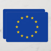 Patriotische Einladungen mit der europäischen Gewe (Vorne/Hinten)