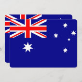 Patriotische Einladungen mit der Flagge Australien (Vorne/Hinten)