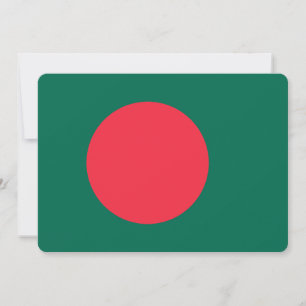Patriotische Einladungen mit der Flagge Bangladesc