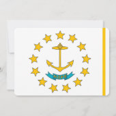 Patriotische Einladungen mit der Flagge der Insel  (Rückseite)