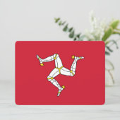 Patriotische Einladungen mit der Flagge der Insel  (Stehend Vorderseite)