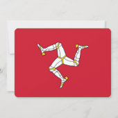 Patriotische Einladungen mit der Flagge der Insel  (Rückseite)