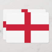 Patriotische Einladungen mit der Flagge Englands (Vorne/Hinten)