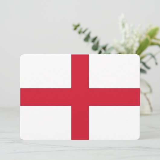 Patriotische Einladungen mit der Flagge Englands (Stehend Vorderseite)