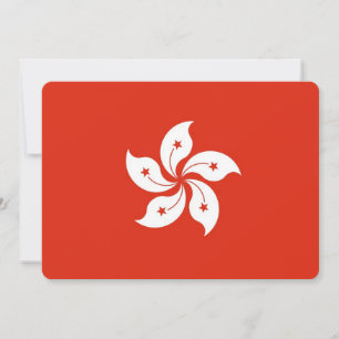 Patriotische Einladungen mit der Flagge Hongkongs