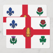 Patriotische Einladungen mit der Flagge von Montre (Vorne/Hinten)