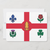 Patriotische Einladungen mit der Flagge von Montre (Rückseite)