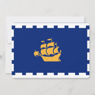 Patriotische Einladungen mit der Flagge von Quebec