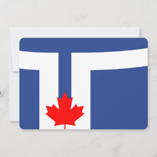 Patriotische Einladungen mit der Flagge von Toront