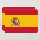 Patriotische Einladungen mit der spanischen Flagge (Vorne/Hinten)