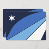 Patriotische Einladungen mit Flagge von Kolumbien, (Vorne/Hinten)