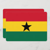 Patriotische Einladungen mit Ghana-Flagge (Vorne/Hinten)
