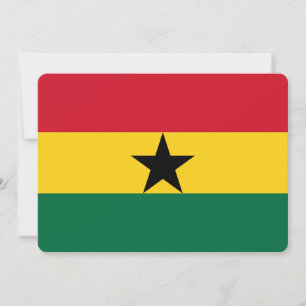 Patriotische Einladungen mit Ghana-Flagge